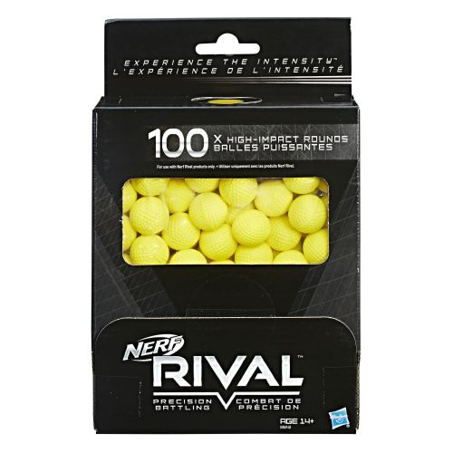 Pack de 100 balles puissantes Nerf Rival Jaune Neon