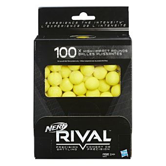 Pack de 100 balles puissantes Nerf Rival Jaune Neon - Jeu de tir - Achat &  prix
