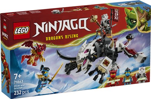 LEGO® Ninjago® 71863 Zilvar et Grimtak la bête draconique