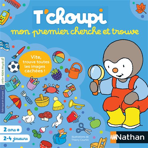 Nathan T'Choupi Mon Premier Cherche et Trouve Jeu de Plateau sois Le Plus Rapide pour retrouve Les Images Jeu d'observation et de rapidité pour Enfant dès - vue 2