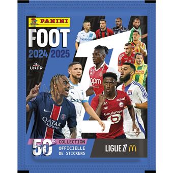 Carte à collectionner Panini Foot 2024-2025 Ligue 1 McDonald's Blister 12 pochettes + 2 offertes