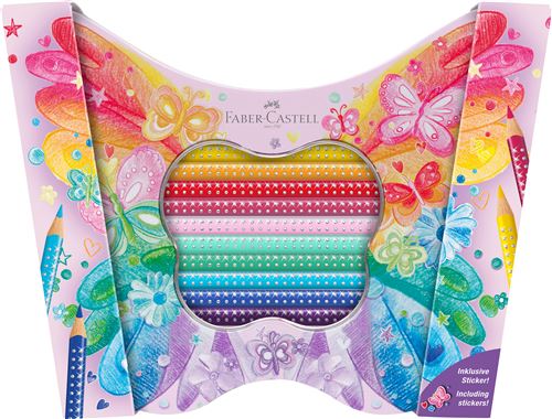 Boîte 20 Crayons Faber-Castell Papillon Sparkle