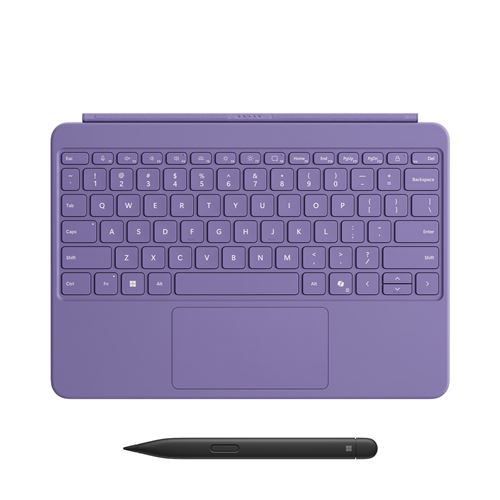 Clavier Microsoft Violet pour Surface Pro 12" Gris + stylet Surface Slim Pen - Microsoft