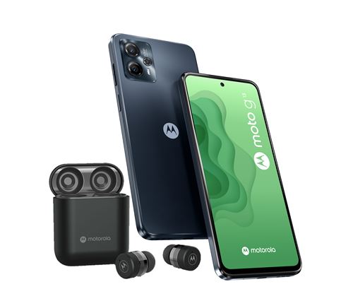 Pack Smartphone Motorola Moto G13 6.5" Double Nano Sim 128 Go Noir + Moto Buds 120 Noir Fd