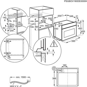 Four Encastrable Electrolux CombiQuick® Série 700 Flex KVLBE08X 1900 W Argent et Noir