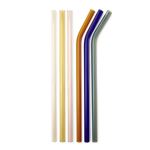 Pailles en verre réutilisables colorées Kikerland