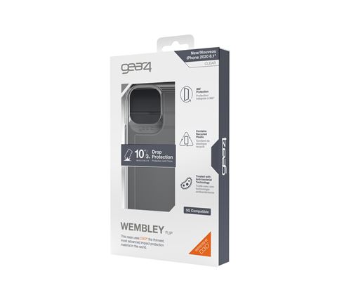 Coque Gear4 D3O Wembley Flip pour Apple iPhone 6.1 Transparent