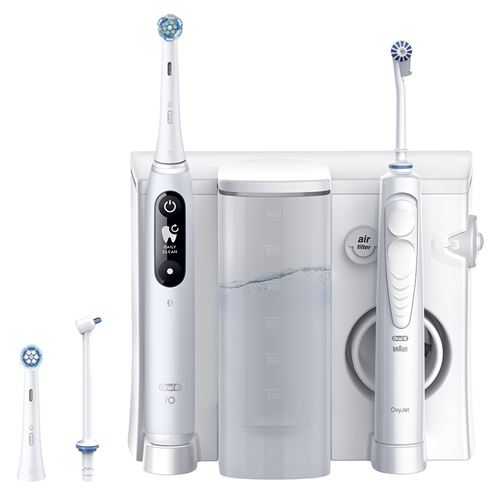 Combiné dentaire Oral-B Oxyjet + iO6 Blanc