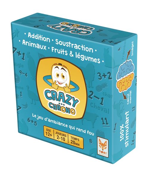 Topigames Jeu D’ambiance Crazy Chrono Animaux Et Fruits