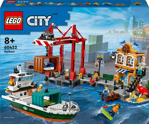 LEGO® City 60422 Le port et le navire marchand