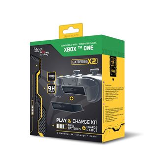 Kit Play & Charge 2 batteries + Câble pour Xbox One Steelplay Noir