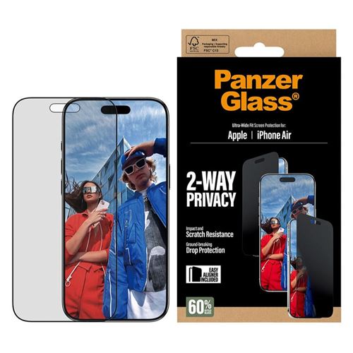 Panzer Glass Schermbescherming van gehard glas Privacy met EasyAligner voor iPhone Air