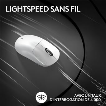 Logitech G PRO X SUPERLIGHT 2 - Souris - optique - 5 boutons - sans fil - LIGHTSPEED - récepteur Logitech LIGHTSPEED - blanc