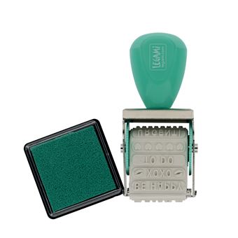 Tampon rotatif avec encreur Legami Just my type Vert - 1