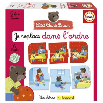 Jeu chiffres et calcul Educa Petit Ours Brun J'associe les séquences logiques - 1