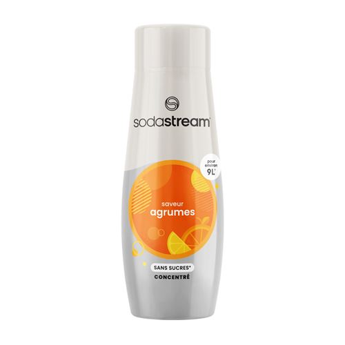 Concentré Sodastream Saveur Agrumes sans sucres 1024254330 440 ml Blanc et Orange