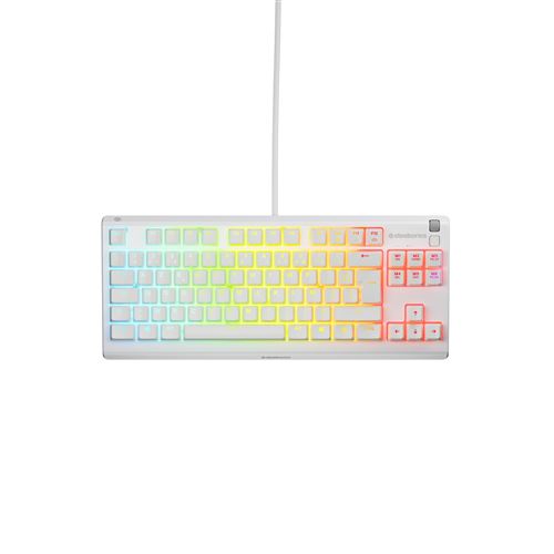Clavier Gaming filaire Azerty SteelSeries Apex 3 TKL Blanc