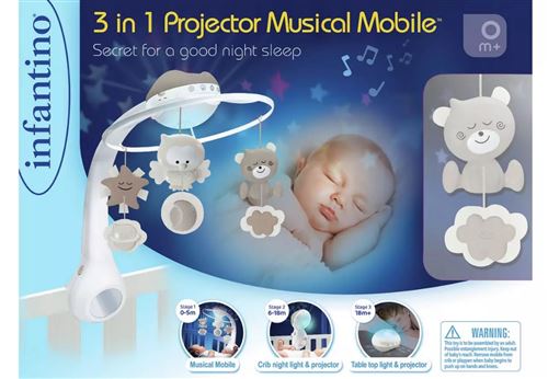 Projecteur Musical Mobile 3 en 1 Infantino Douce Nuit