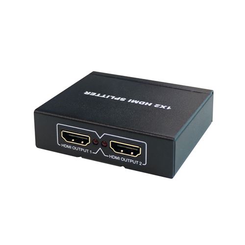 Boîtier de répartition vidéo Accsup Splitter HDMI Ultra HD 4K 1 entrée 2 sorties Noir