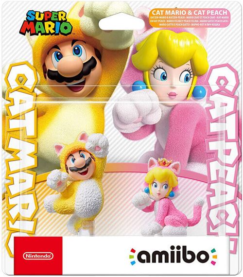 Figurine Amiibo Mario Chat et Peach Chat