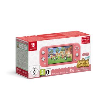 Nintendo Switch Lite Console Pack Coral Pink + Animal Crossing