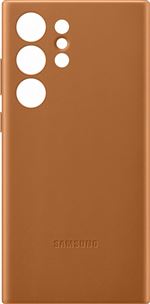 Coque en cuir pour Samsung Galaxy S23 Ultra 5G Beige Crème