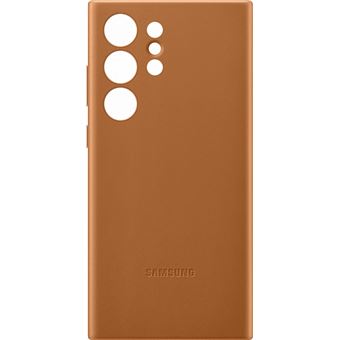 Coque en cuir pour Samsung Galaxy S23 Ultra 5G Beige Crème