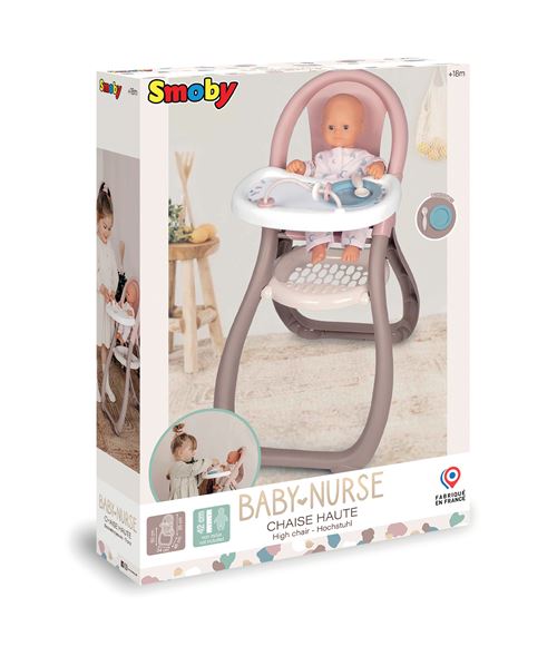 Chaise Haute Smoby Baby Nurse – Accessoires Inclus Pour Poupon Jusqu'à 42cm - vue 4
