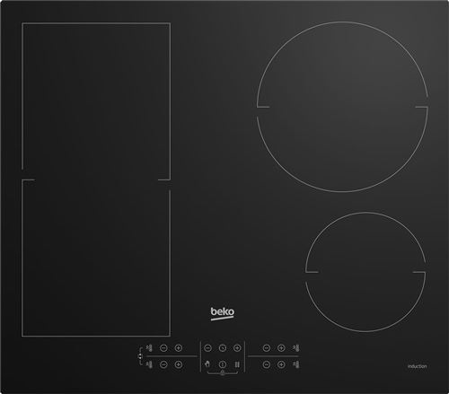 Table de cuisson > 60 cm 4 foyers dont 1 zone modulaire Tactiles - Smart Access Noir État correct - Beko reconditionné disponible sur Fnac