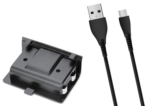 Pack Batterie et câble de recharge Subsonic pour manette Xbox Séries X/S Noir