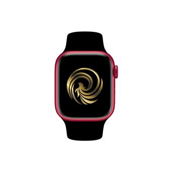 Apple Watch Series 7 GPS boîtier Aluminium Rouge 45mm avec Bracelet Noir Reconditionné Grade A