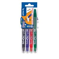 Set 4 stylos Pilot Pen Frixion Ball 07 Noir Bleu Rouge et Vert