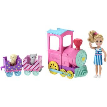 Playset Barbie Chelsea et le train des animaux