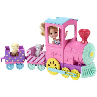 Playset Barbie Chelsea et le train des animaux