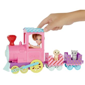 Playset Barbie Chelsea et le train des animaux