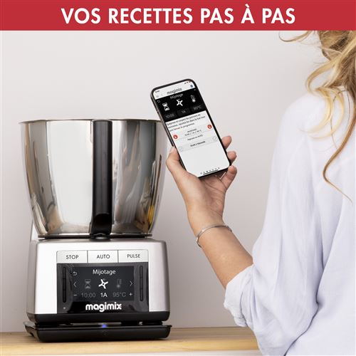 Magimix Cook Expert Connect Chrome – Robot Multifonction Avec Balance Intégrée – Neuf (défaut Possible)