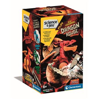 Jeu de sciences et d'expérience Clementoni Œuf légendaire Dragon Rouge