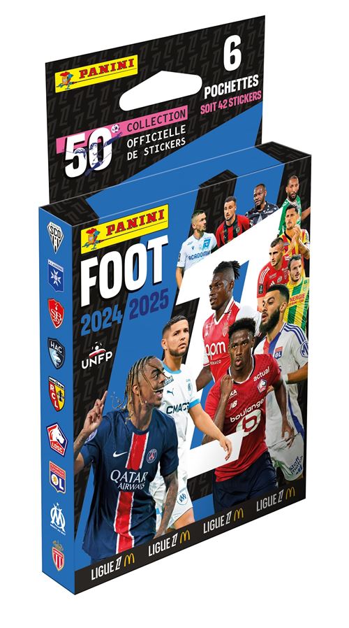 Carte à collectionner Panini Foot 2024 2025 Ligue 1 McDonald' Blister 6 pochettes de 7 stickers