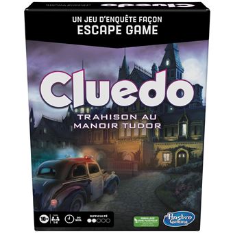 Jeu classique Hasbro Cluedo Trahison Au Manoir Tudor