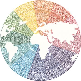 Puzzle rond 500 pièces Ravensburger Mandala Circle of Colors