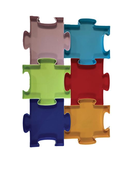 Set De 6 Plateaux De Tri HANABASS Pour Puzzles Et Perles - En Feutre, 30x24 Cm - Organisateur Empilable Pour Enfants