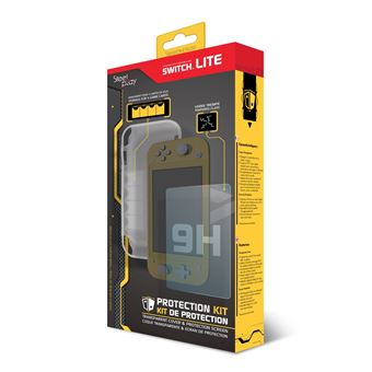 Kit de protection Coque en TPU semi rigide + Protection d'écran en verre trempé pour Nintendo Switch Lite Transparent