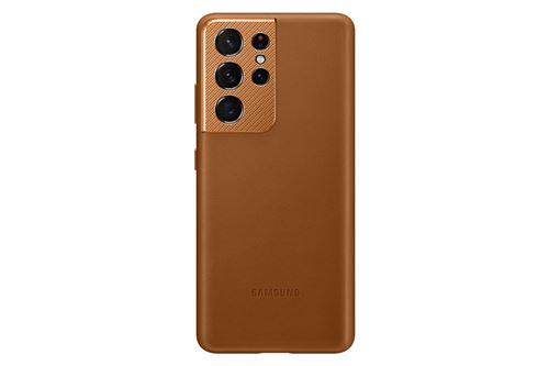 Coque en cuir Samsung pour Samsung Galaxy S21 Ultra Marron