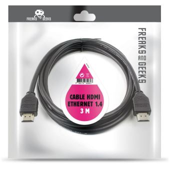 Câble Freaks And Geeks HDMI Ethernet 1.4 3 m Noir