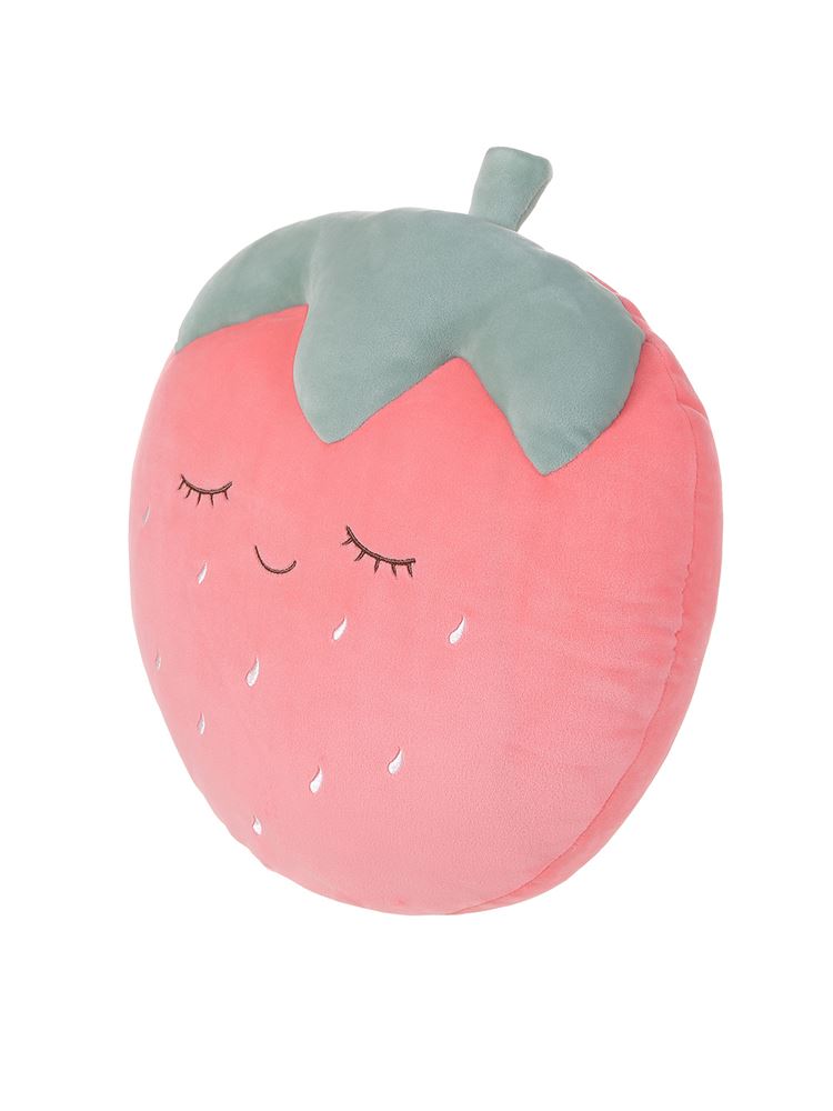 Coussin Peluche Fraise – 40 Cm – Décoratif, Doux, Réaliste – Chambre, Canapé, Cadeau