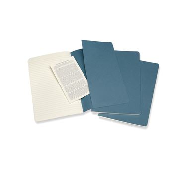 Set de 3 cahiers grand format Moleskine lignés Bleu