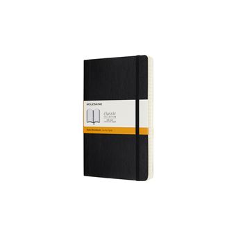 Carnet augmenté classique grand format ligné Moleskine couverture souple Noir