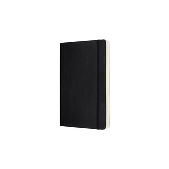 Carnet augmenté classique grand format ligné Moleskine couverture souple Noir