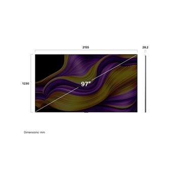 OLED97G5 OLED evo Noir Profond + support mural inclus 120Hz 4K 245cm IA 2025