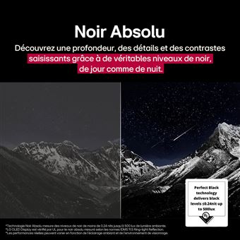 OLED97G5 OLED evo Noir Profond + support mural inclus 120Hz 4K 245cm IA 2025